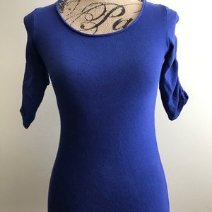 American Eagle Blue Tee with Key Hole Back Detail Size Small